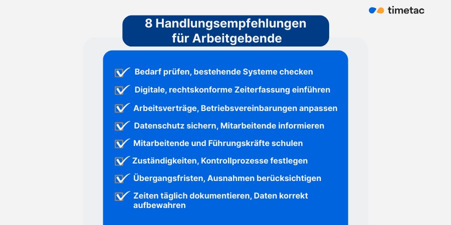 8 Tipps zum Umstieg auf digitale Zeiterfassung für Arbeitsgebende Checkliste: 8 Tipps zum Umstieg auf digitale Zeiterfassung für Arbeitsgebende