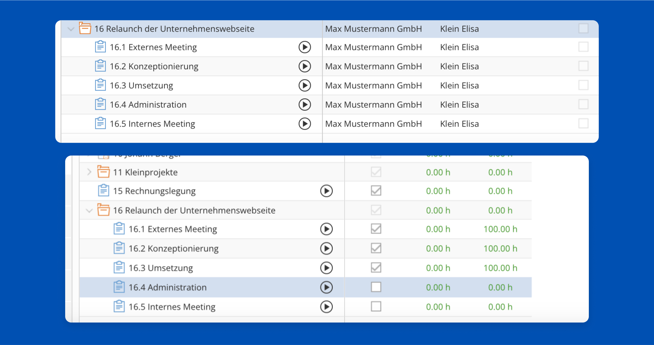 TimeTac Projektzeiterfassung Projekt anlegen TimeTac Projektzeiterfassung Projekt anlegen