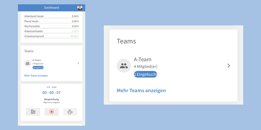 TimeTac Team-Erfassung Statusübersicht Personen TimeTac Team-Erfassung Statusübersicht Personen