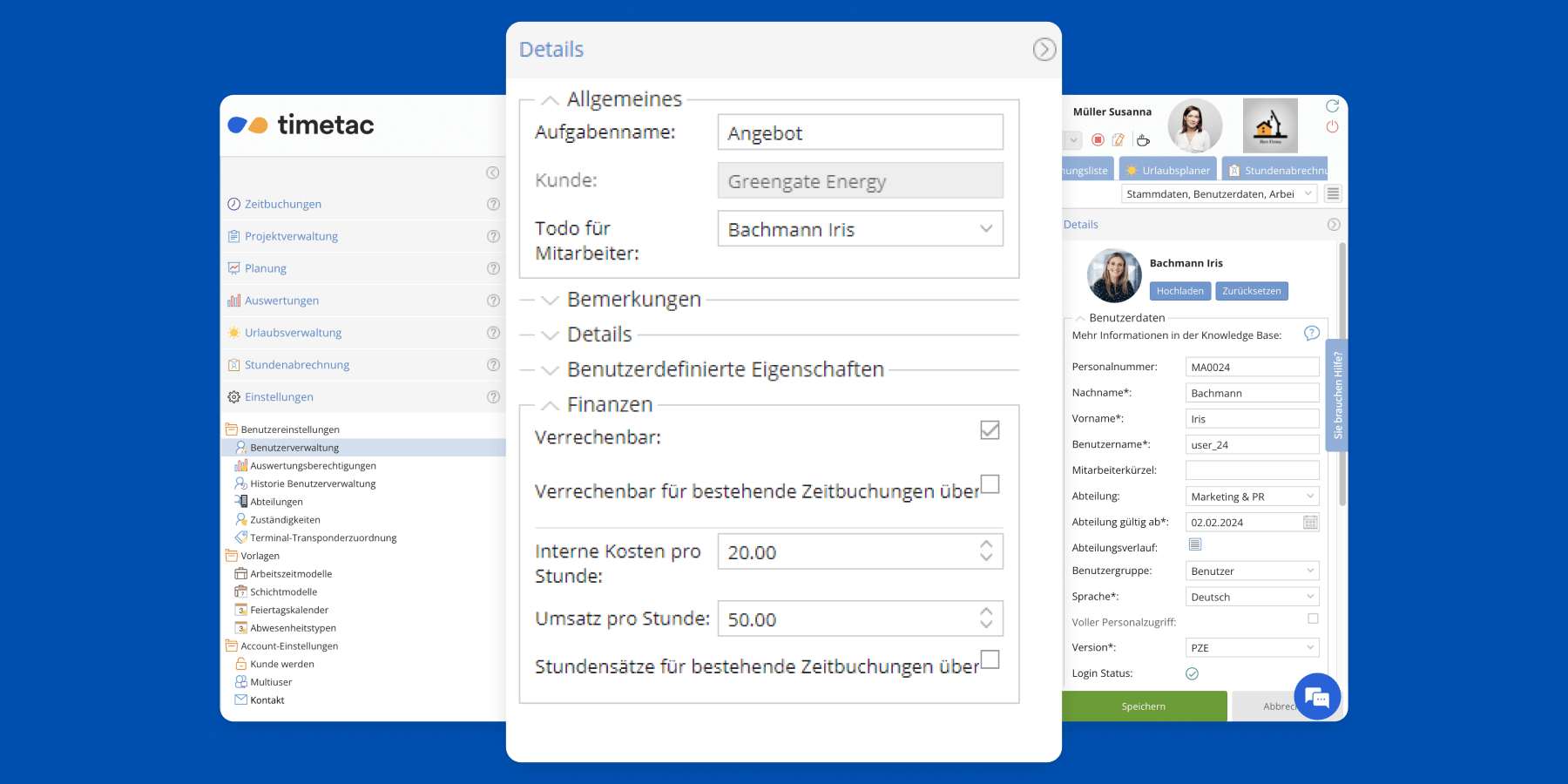 Personenbezogene Kosten und Umsätze in der TimeTac Projektzeiterfassung Personenbezogene Kosten und Umsätze in der TimeTac Projektzeiterfassung