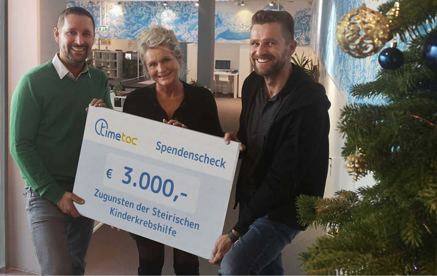 TimeTac Spende Steirische Kinderkrebshilfe TimeTac Spende Steirische Kinderkrebshilfe