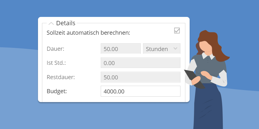 TimeTac Projektzeiterfassung Zeitbudget definieren TimeTac Projektzeiterfassung Zeitbudget definieren