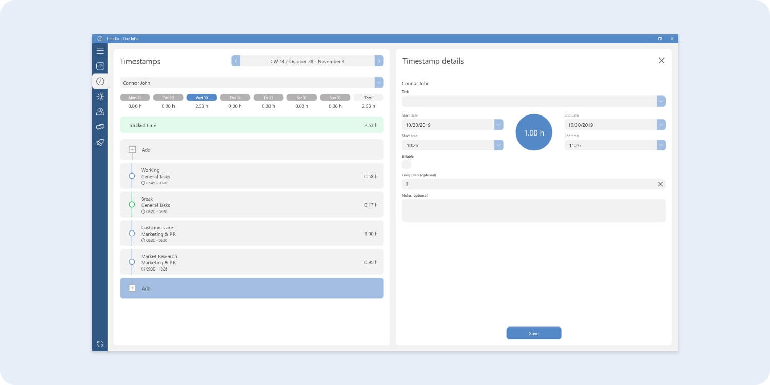 Live-time-tracking-manager