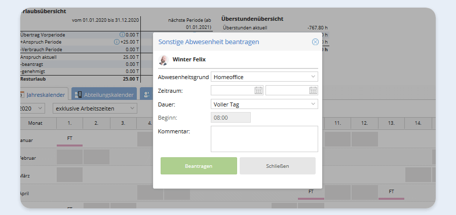 Home-Office als Mitarbeiter beantragen Home-Office-Antrag