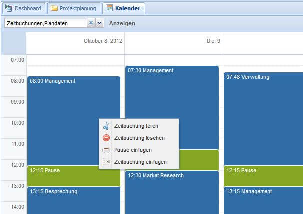 Zeiterfassund und Planung mit dem TimeTac-Kalender Zeiterfassund und Planung mit dem TimeTac-Kalender