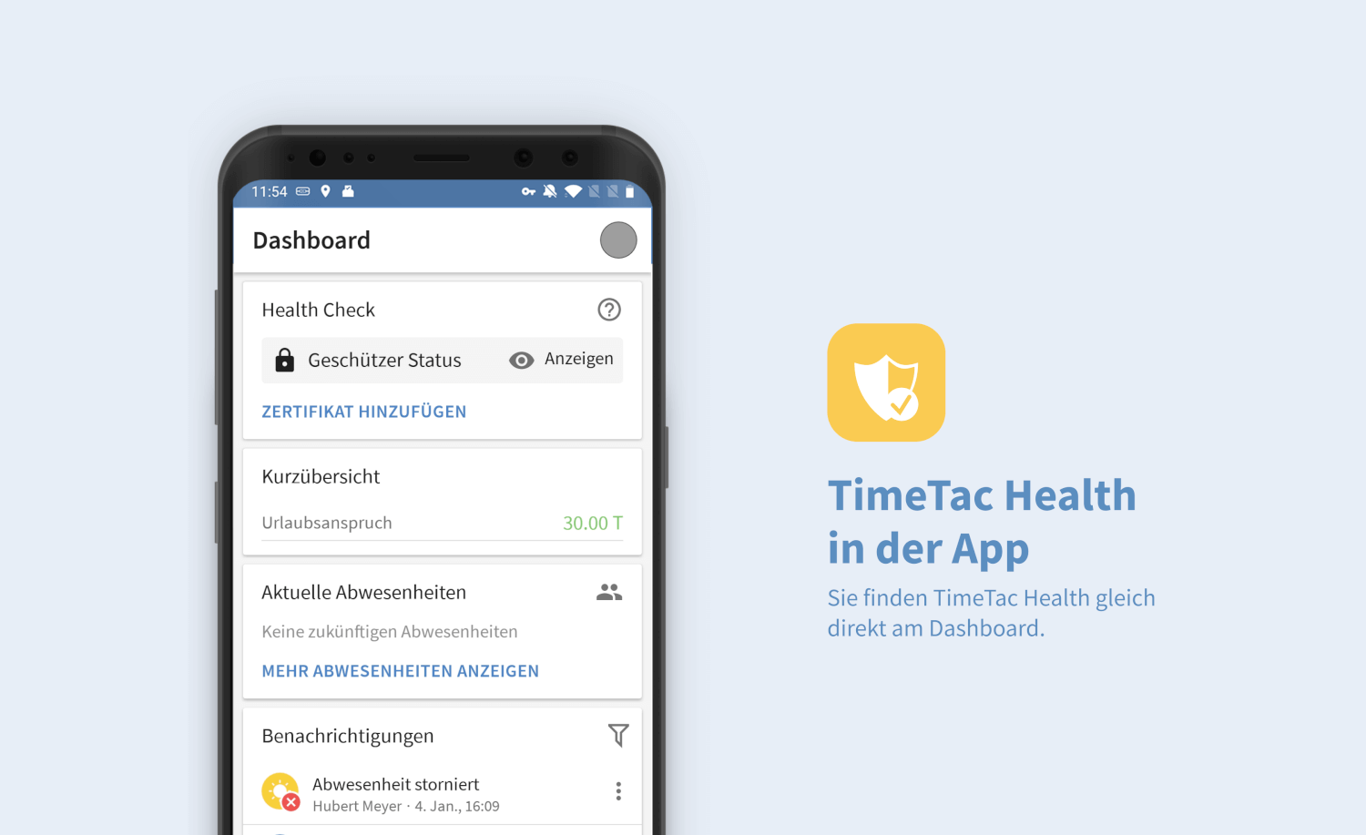 3G-App TimeTac Health Dashboard