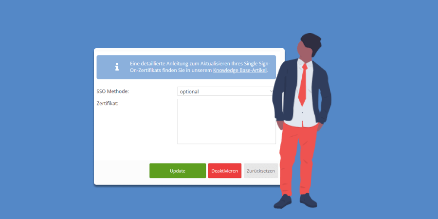Sicherheitszertifikat Single Sign-On in TimeTac aktualisieren