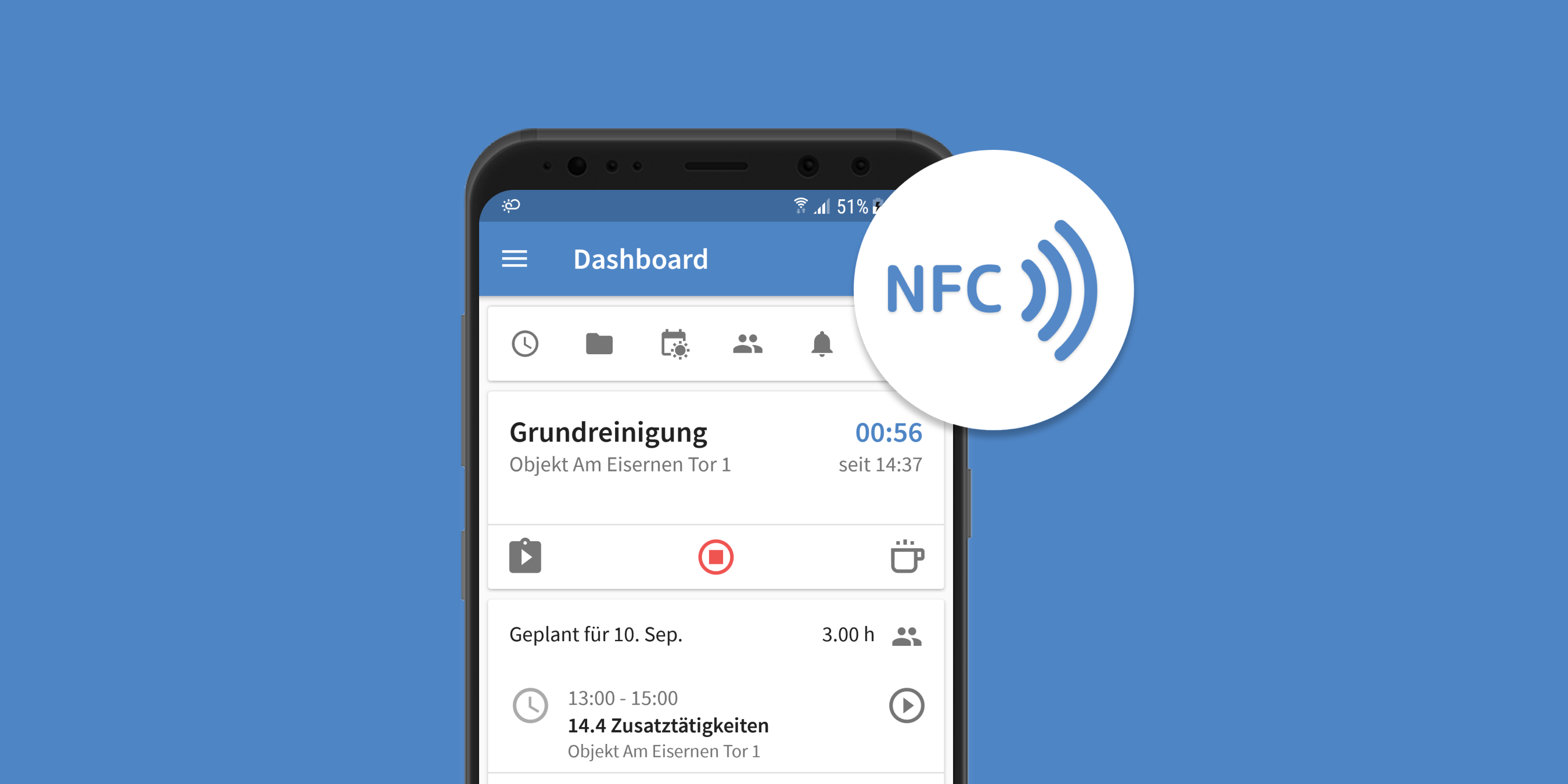 TimeTac Projektzeiterfassung NFC-Zeiterfassung