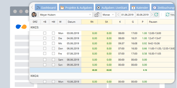 TimeTac Arbeitszeiterfassung Stundenabrechnung