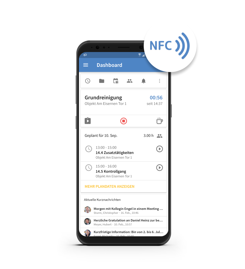 TimeTac NFC-Zeiterfassung