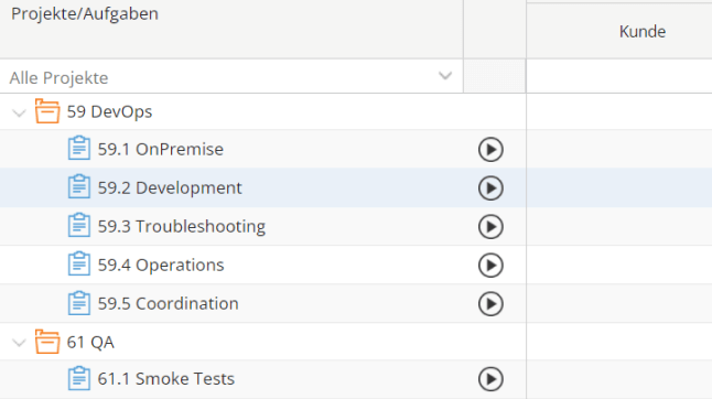 Projektplanung in der TimeTac Zeiterfassung für Softwareunternehmen Projektplanung in der TimeTac Zeiterfassung für Softwareunternehmen