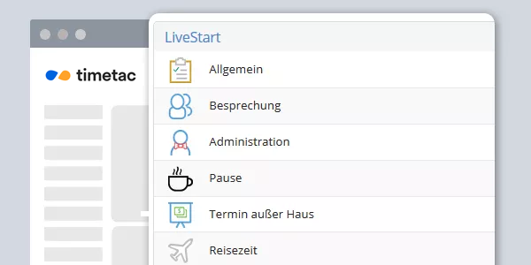 TimeTac Arbeitszeiterfassung Zeiterfassung live und nachträglich TimeTac Arbeitszeiterfassung Zeiterfassung live und nachträglich