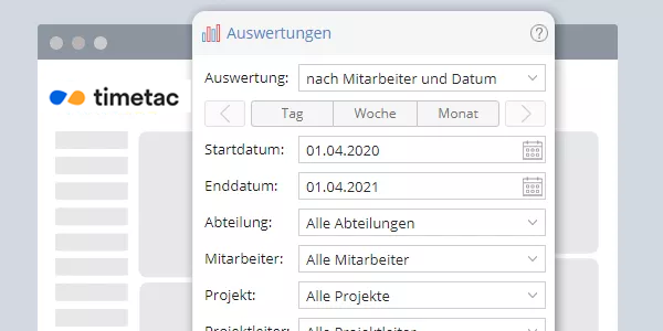 TimeTac Arbeitszeiterfassung Mitarbeiterauswertungen