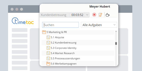 TimeTac Projektzeiterfassung Live-Zeiterfassung TimeTac Projektzeiterfassung Live-Zeiterfassung