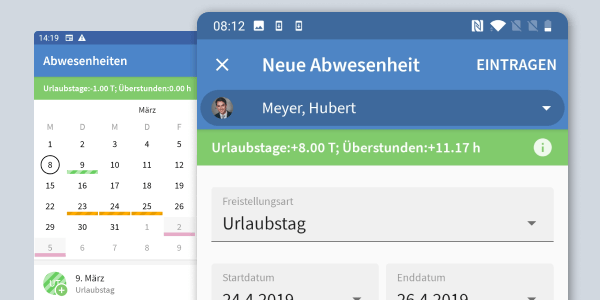 TimeTac Urlaubsverwaltung Urlaubsantrag Manager