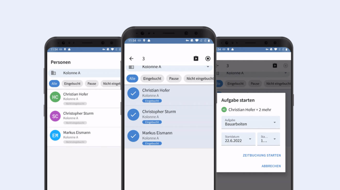 TimeTac Team-Erfassung TimeTac Team-Erfassung für Gebäudereinigung