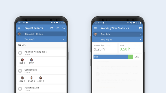 TimeTac time tracking: get reports on the go