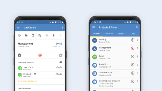 Registre el tiempo sobre la marcha Registre el tiempo sobre la marcha