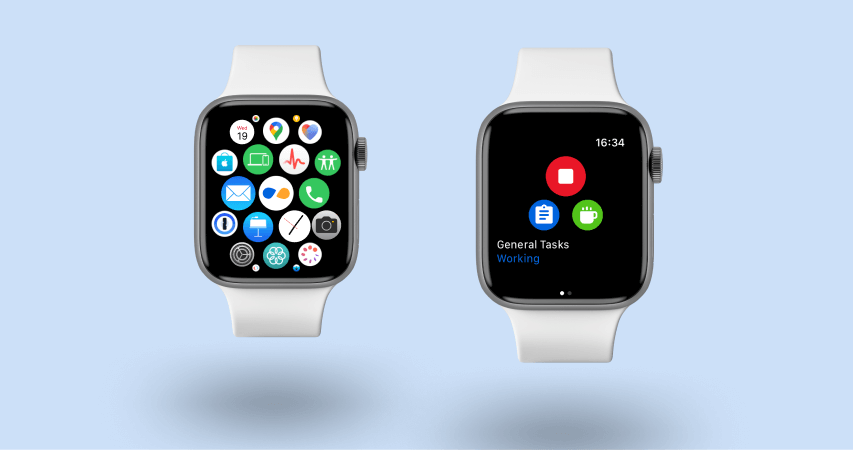TimeTac Apple Watch App direkt am Watchface TimeTac Apple Watch App direkt am Watchface
