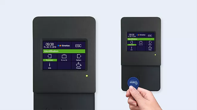 Zeit erfassen am TimeTac Terminal Evo Basic Zeit erfassen am TimeTac Terminal Evo Basic