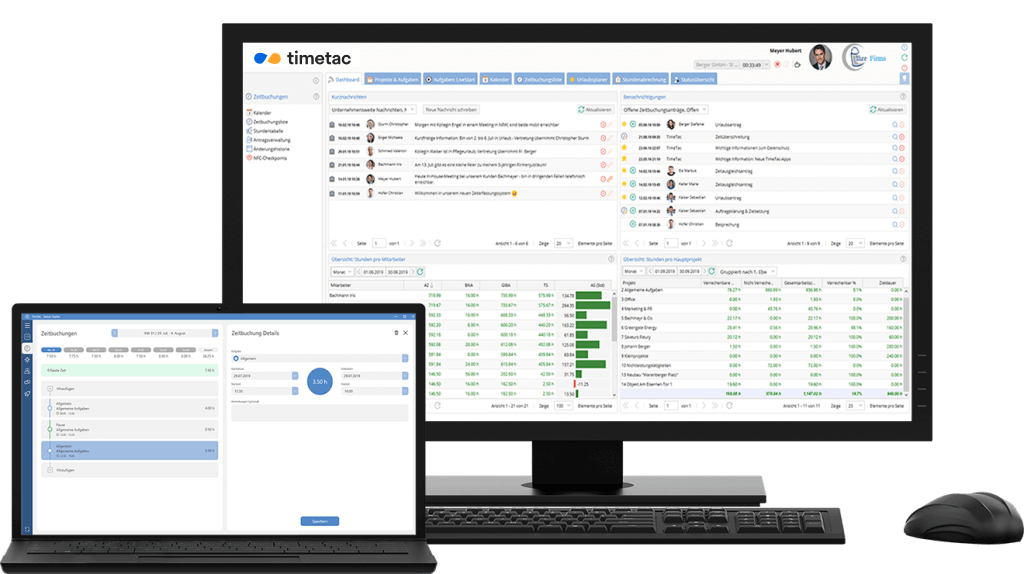 TimeTac Zeiterfassung am PC