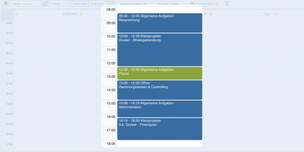 timeboxing in TimeTac