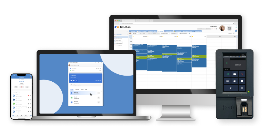 Endgeräte der TimeTac Zeiterfassung für die Kita Endgeräte der TimeTac Zeiterfassung für die Kita