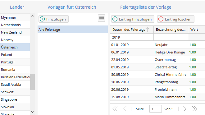 Feiertagsliste für Österreich in der TimeTac Zeiterfassung einfach hinzufügen