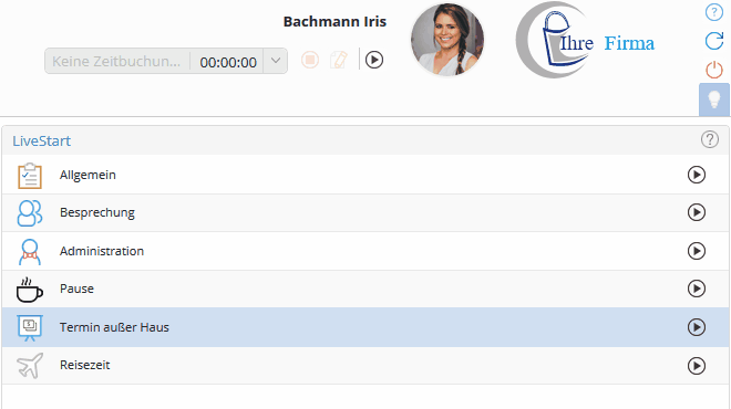 Die TimeTac Zeiterfassung per Klick starten oder stoppen Die TimeTac Zeiterfassung per Klick starten oder stoppen