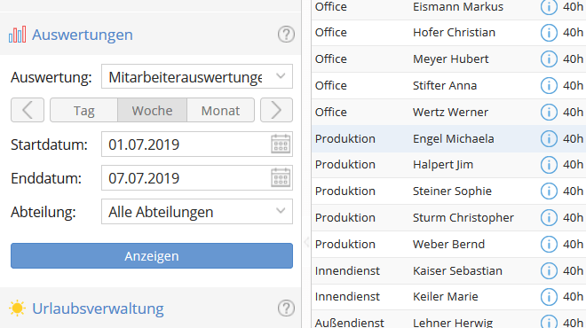 Zeiterfassung am PC Mitarbeiterauswertung Zeiterfassung am PC Mitarbeiterauswertung
