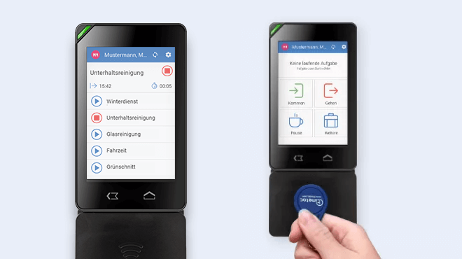 Zeit erfassen am TimeTac Terminal Mini Zeit erfassen am TimeTac Terminal Mini