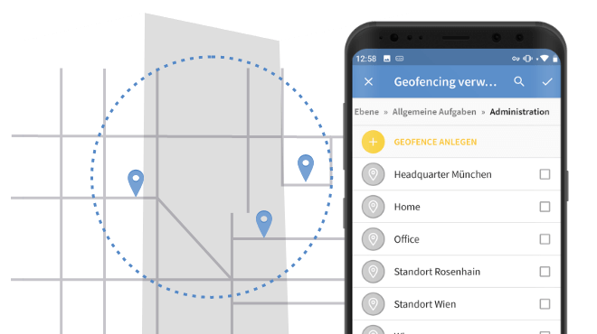Mit Geofencing in TimeTac geographische Bereiche für die Zeiterfassung definieren Mit Geofencing in TimeTac geographische Bereiche für die Zeiterfassung definieren