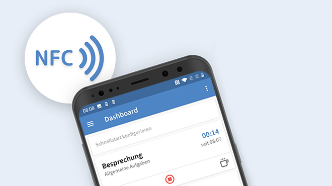 TimeTac Zeiterfassung mit NFC-Smartphone
