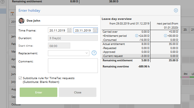 En caso de ausencia, los responsables pueden definir un sustituto En caso de ausencia, los responsables pueden definir un sustituto