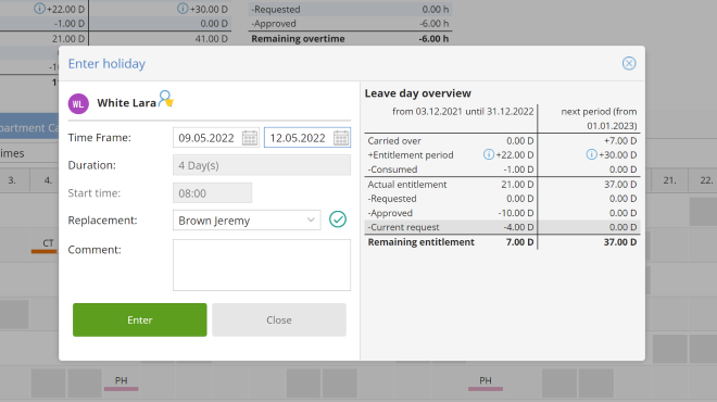 Manage requests for absence in TimeTac Leave Management for Agencies