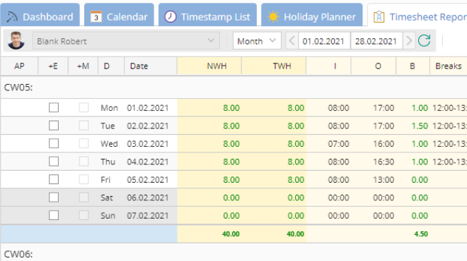 TimeTac Timesheet reports for Architects
