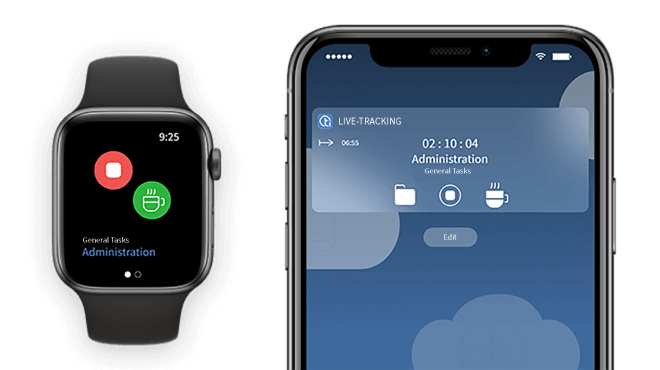 TimeTac Time Tracking with Apple Watch and iPhone Widget TimeTac Time Tracking with Apple Watch and iPhone Widget