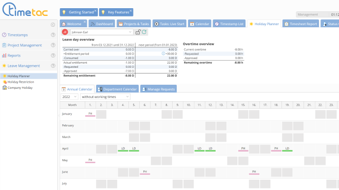 TimeTac Leave Management in the Office Holiday Planner TimeTac Leave Management in the Office Holiday Planner