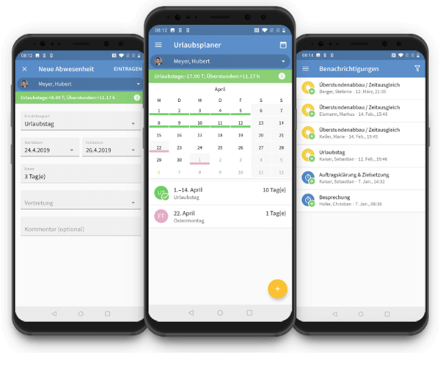 Urlaubsverwaltung per App für Android und iOS Urlaubsverwaltung per App für Android und iOS