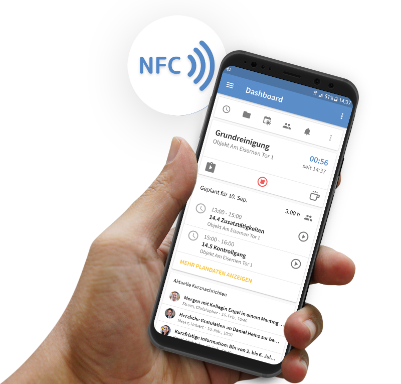 NFC Zeiterfassung NFC Zeiterfassung