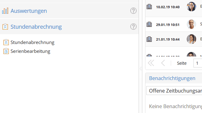 Ansicht Mitarbeiterstatistik in der TimeTac Arbeitszeiterfassung Ansicht Mitarbeiterstatistik in der TimeTac Arbeitszeiterfassung