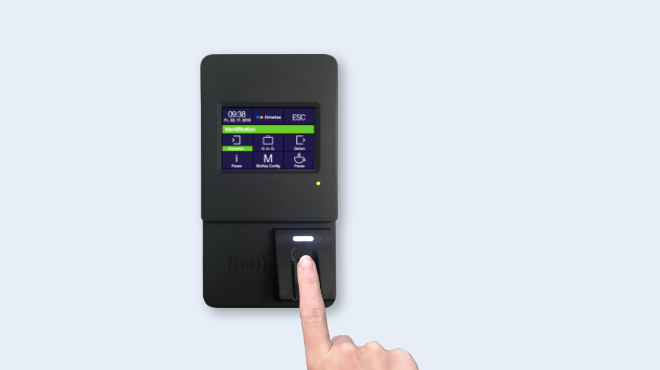 TimeTac time clock: biometric fingerprint