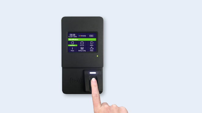 Zeiterfassung mit Fingerprint am TimeTac Terminal Evo Basic