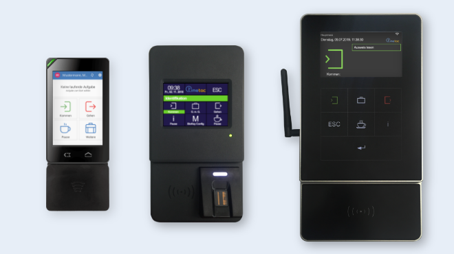 Verschiedene TimeTac Terminal-Varianten zur Auswahl
