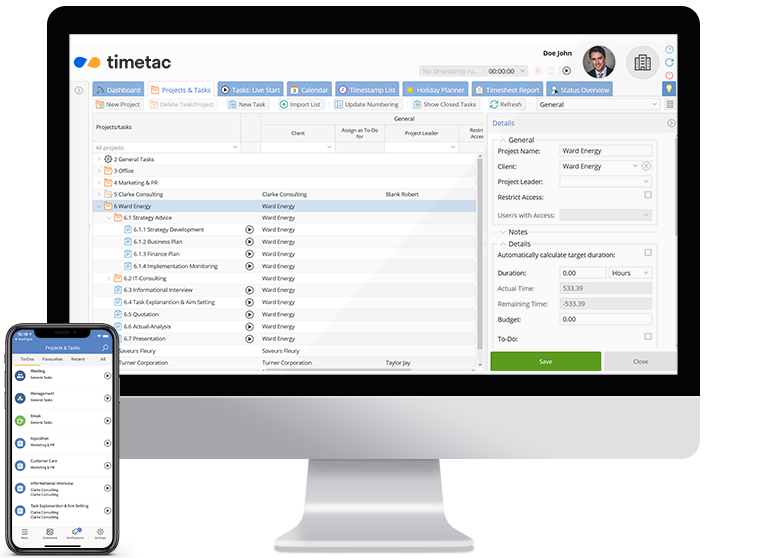 TimeTac Project Time Tracking