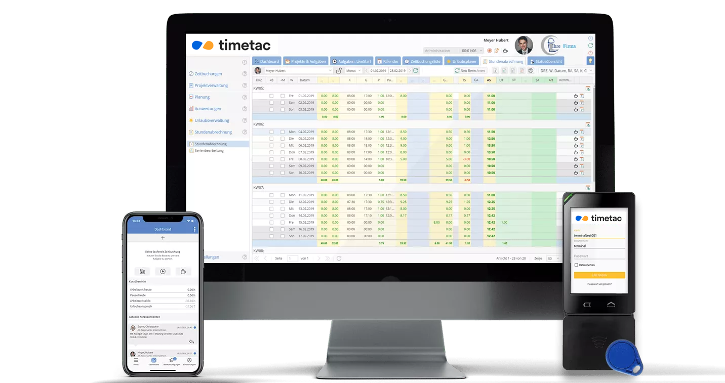 In Produktion und Werkstatt Arbeitszeit auf unterschiedlichen Geräten erfassen