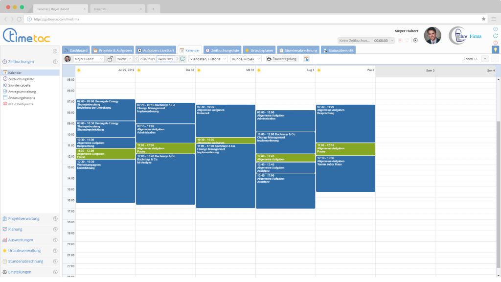 TimeTac Kalender