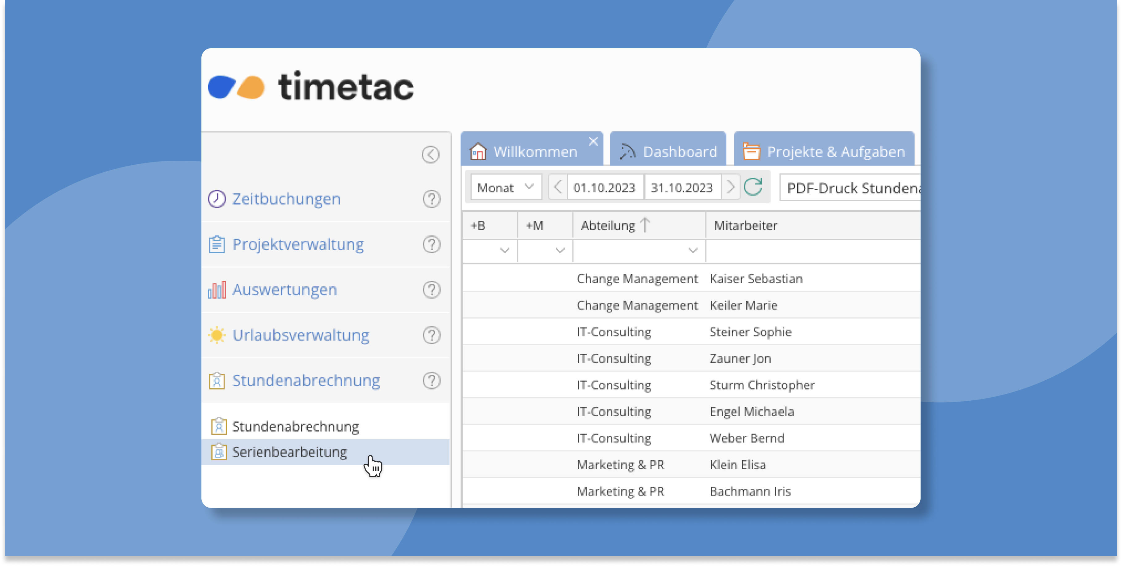 TimeTac Stundenabrechnung TimeTac Stundenabrechnung