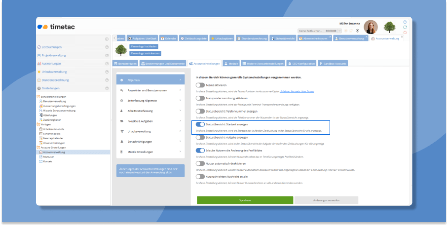 TimeTac Accountverwaltung TimeTac Accountverwaltung