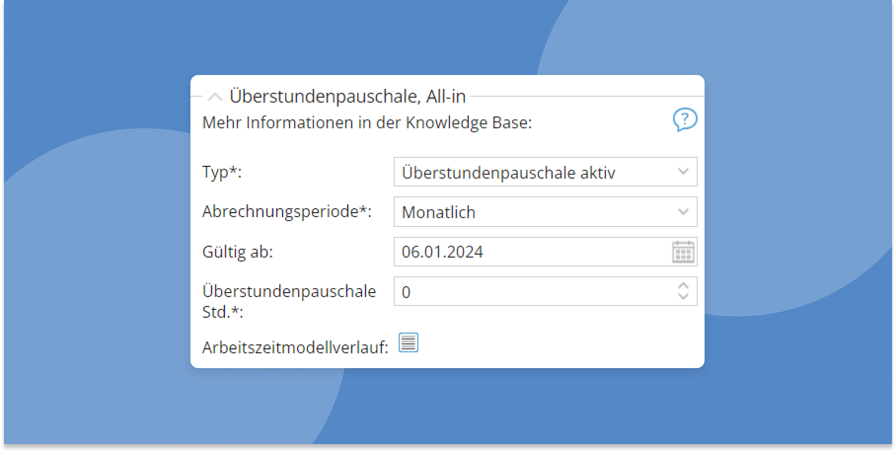 TimeTac Überstundenpauschale TimeTac Überstundenpauschale